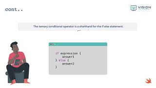 CH3-6-1-Selection Statements: Ternary Operator | تطوير التطبيقات | لغة سوفت | Swift Programming screenshot 1