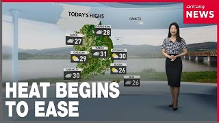 [Weather] Heat to ease midweek with rain
