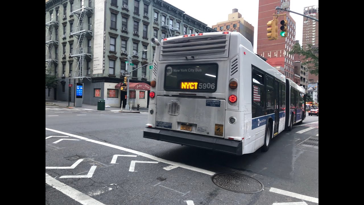 MTA: On Board 2012 Novabus LFS Articulated #5906 On The M15 Local Bus ...