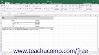 Microsoft Excel 2016 Training for Lawyers: The IRR and XIRR Functions, Tutorial Lesson
