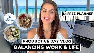 7AM REALISTIC PRODUCTIVE DAY | Working From Home, Healthy Habits, Realistic Routine