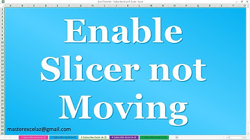 How to Enable Not to Move Slicer while cell column dragging or moving in MS Excel 2016