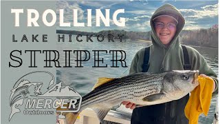 Striper Fishing Trolling A-Rigs With Planer Boards And Leadcore Line At Lake Hickory In The Fall