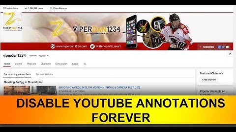Permanently Disable YouTube Annotations