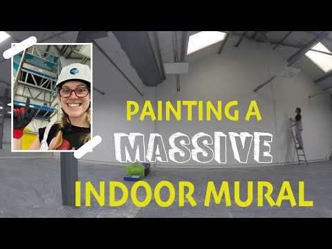 Painting a HUGE indoor MURAL (Full process – Part 1)