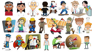 Learn Chinese Vocabulary: 50 Useful Job and Occupation Names with Pictures/学中文 职业/중국어 수업 레슨 직업 명 50개