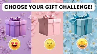 Choose your gift 🎁 #3giftbox #pickonekickone  Purple, Blue, or Pink