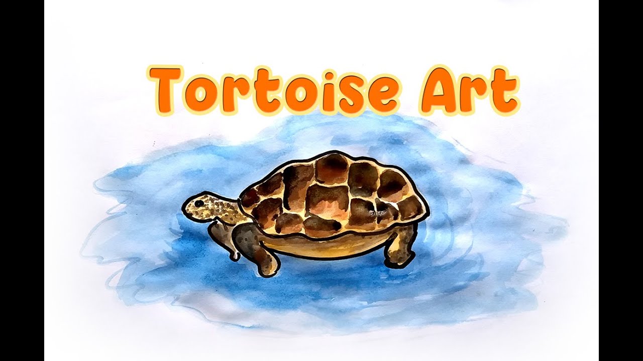 Tortoise Drawing easy poster color design | Art bunny | Tortoise  Art |Tortoise  Painting