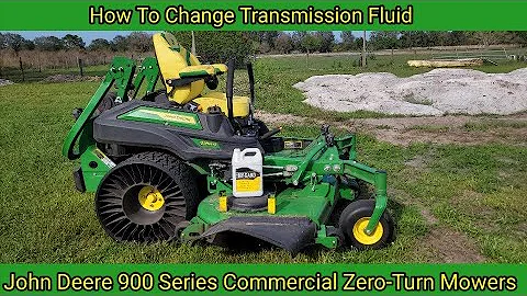 How to Change Transmission Fluid in John Deere 900 Series Zero-Turn Commercial Mowers.