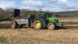 Muck Spreading 2021 - John Deere 6195R and Bunning Spreader