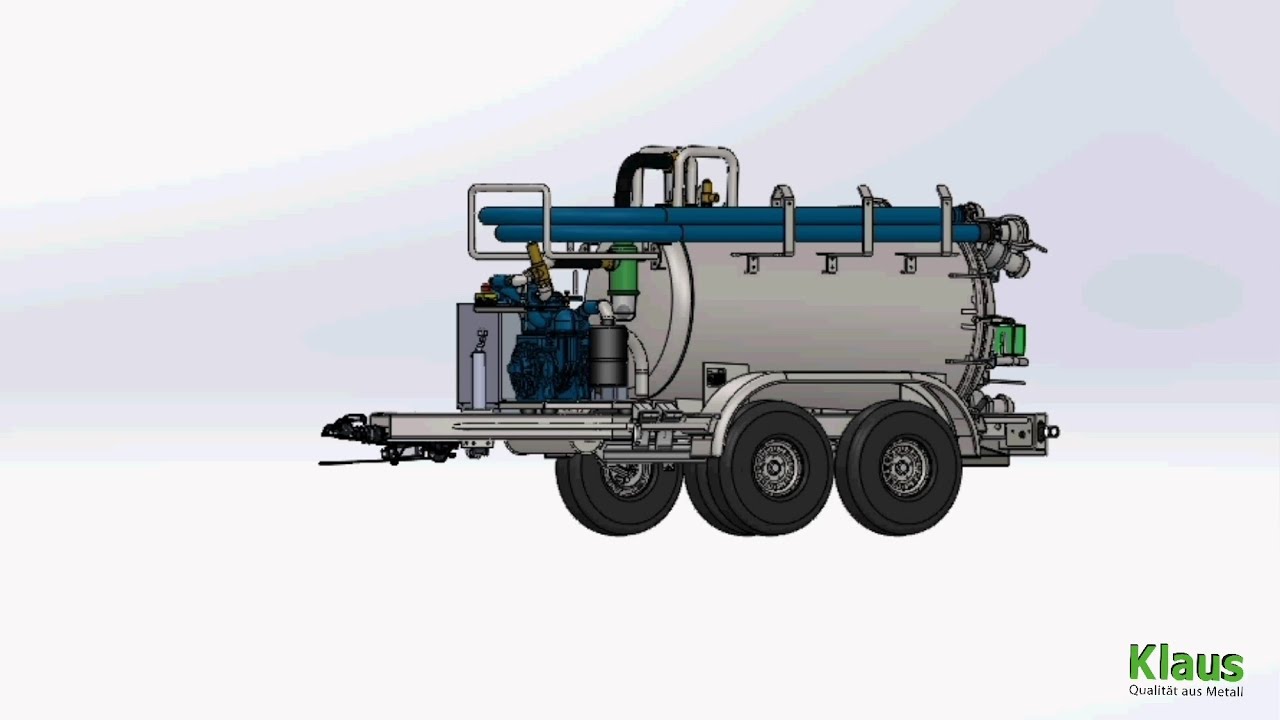 Saugwagen im Einsatz / ASA 1500 K / Klaus Qualität aus Metall