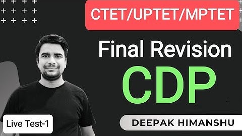 #1. CDP New Pattern 2021-22 Practice I Deepak Himanshu