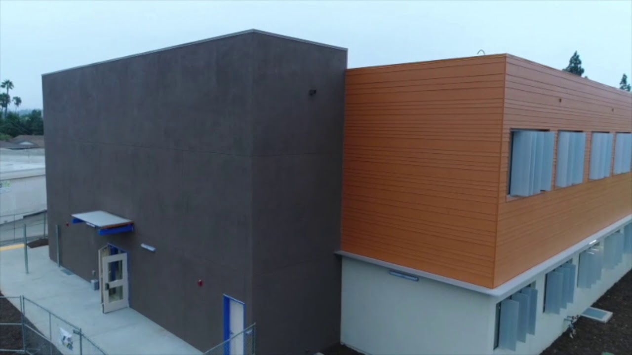 Mission Middle School - 2-story Modular Building Drone Footage