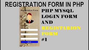 #1 User Registration Form (sign up and login) in PHP | user Registration with MySQL database.