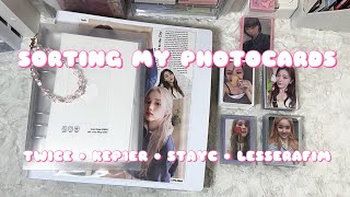 organizing photocards in my binder #45 [twice, lesserafim, kep1er & stayc]