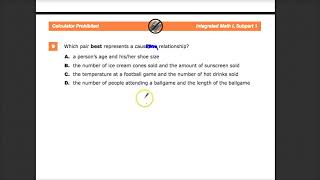 Question 7 (Old  Question 9)  -  Integrated Math 1 - (Question 4 - Algebra 1)  TNReady Practice Test