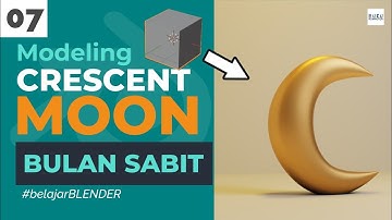 Create Beauty Crescent Moon | Bulan Sabit | Blender Tutorial | Beginners Guide