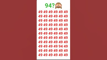 can you find a different number in 10 seconds #ytshorts #mindbendingquiz #logicpuzzles #dropsenabled