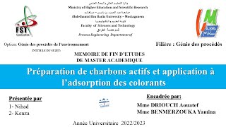 Préparation de charbons actifs et application à l’adsorption des colorants