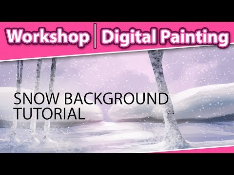 How to Paint a Snow Background - Digital Painting Workshop