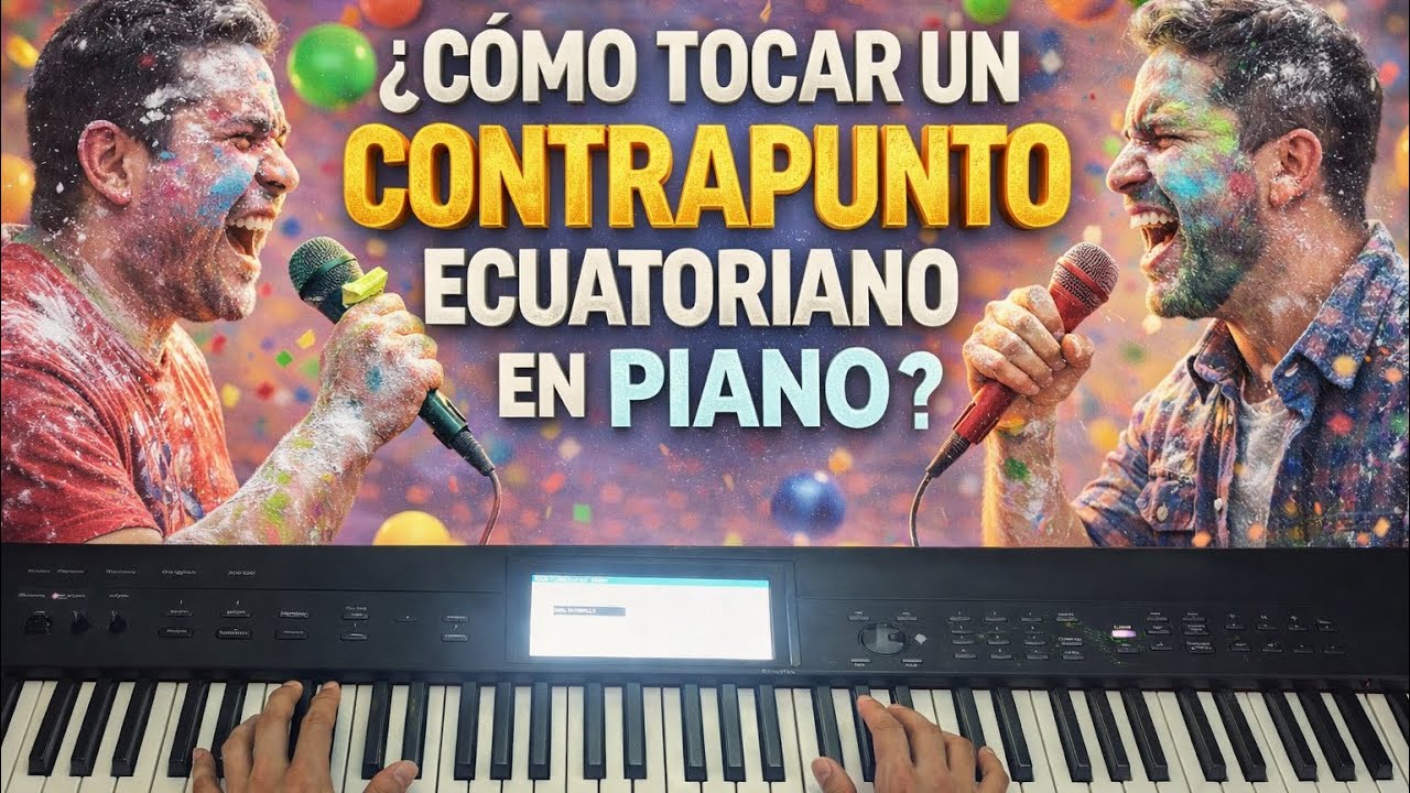 ¿Cómo tocar un Contrapunto Ecuatoriano en Piano? Carnaval  -Tutorial Piano