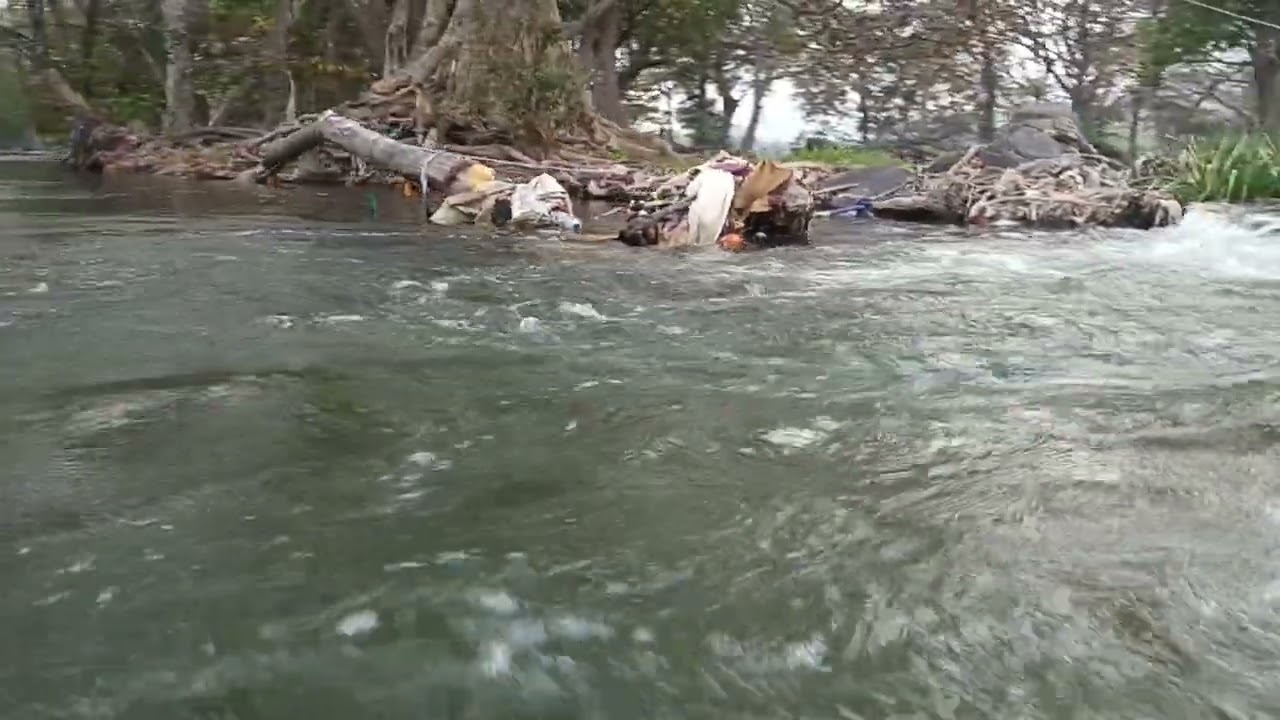 Heavy stream of water 