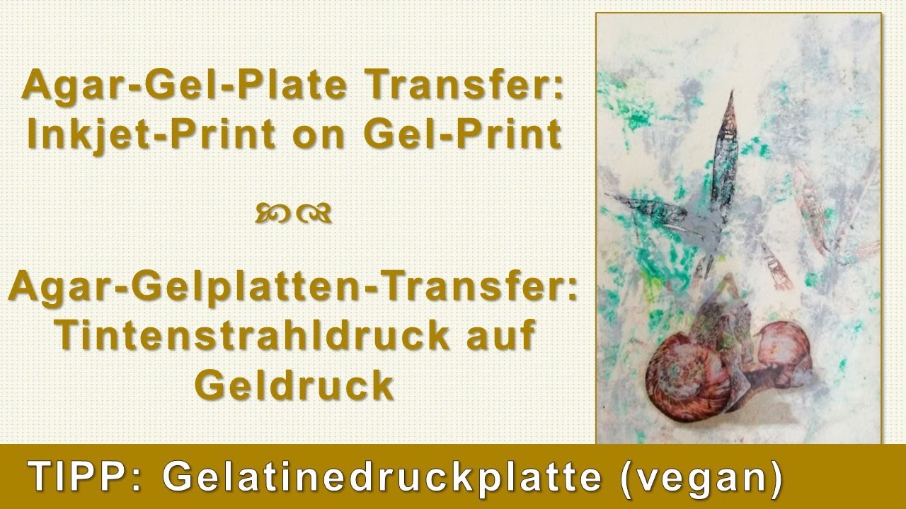 Transfer with AgarGelliPlate Printout inkjet printer YouTube