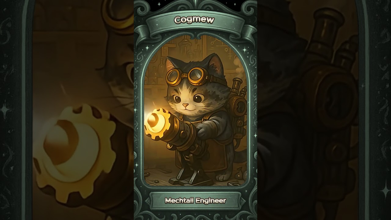 Cogmew – Mechtail Engineer ⚙️🔧 | Fat Cat Fantasy 
