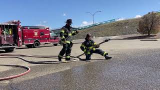 Stationary hose handling techniques (Hip Grip)
