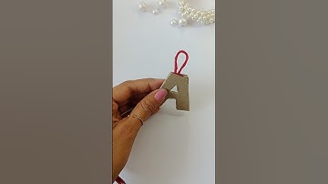 😱DIY keychain with cardboard and tissue paper// handmade alfabet keychain diy #shorts