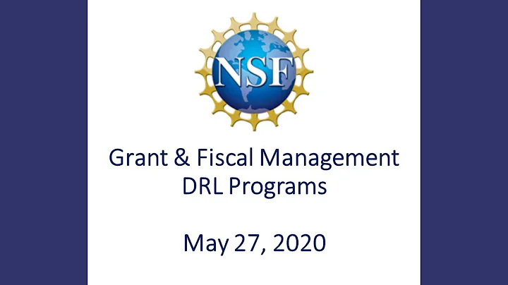 Managing Your NSF Grant Webinar