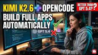 Kimi K2.6 + OpenCode Build Full Apps Automatically (Better Than GPT 5.4 ?)