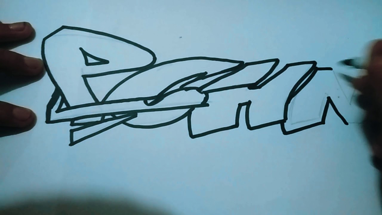  Sketsa graffiti  di kertas Simpel sketsa  YouTube