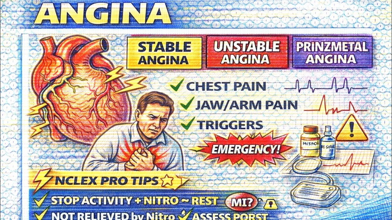 Angina Pectoris Explained | Types, Symptoms & NCLEX