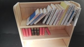 ドールハウス家具 本棚 Dollhouse furniture Bookshelf - YouTube