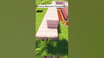 Making a Cherry Blossom Carousel in Minecraft #shorts