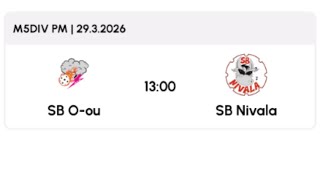 M5D PM SB O-ou - SB Nivala 1300 29.3.2026 Qmax areena