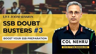 SSB Doubt Clearing Session: Live Q&A with Col Nehru #3