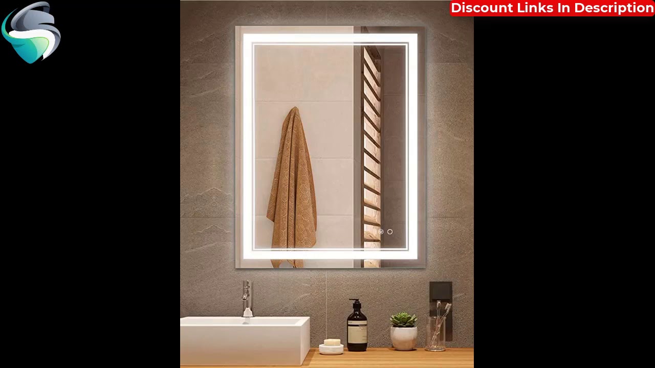 Keonjinn 36 x 28 Inch Bathroom LED Vanity Mirror Review YouTube