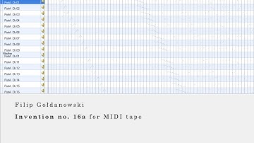 Filip Gołdanowski - Invention no. 16a for MIDI tape (2024) [MIDI visualisation]