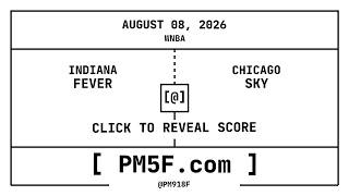 Indiana Fever [IND] @ Chicago Sky [CHI] | WNBA Final Box Score | AUGUST 08, 2026