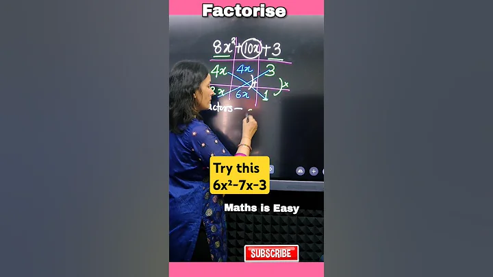 Factorisation Short Trick 🔥 Maths Hack | Vedic Maths Trick #ytshorts #shorts #easy #viralmaths