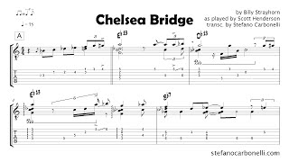 Video thumbnail of "Scott Henderson, Chelsea Bridge - Transcription + TAB"