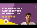 How to Add Star Ratings to Your Microsoft Lists
