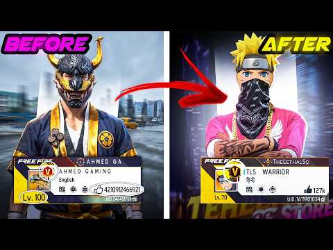 Transforming @TLSWARRIOR 🔥 ₹1 Noob ID into ₹10,00,000 PRO ID in Just 24 Hours 😱 – Garena Free Fire
