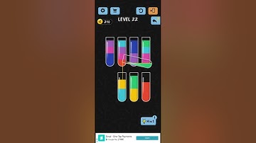 Water colour sort | level 22 | Android IOS gameplay