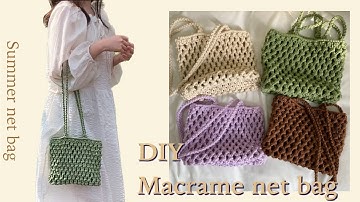 [SUB]여름 느낌 가득가득🌿마크라메 네트백 만들기:피넛네트백:Macrame net bag [DIY Tutorial]
