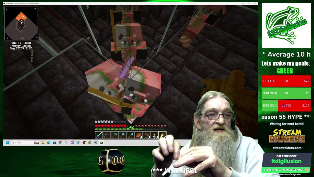 Sky-Block Day 208 - LTDigilusion and Predarine - 1.21 (2 islands) plus Fortnite