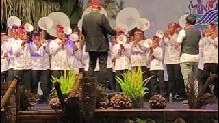 Kamis,13/11/2025,Festival Seni Budaya Sangihe, 2025. Lomba Musik Bambu Harapan Satu Tabadine