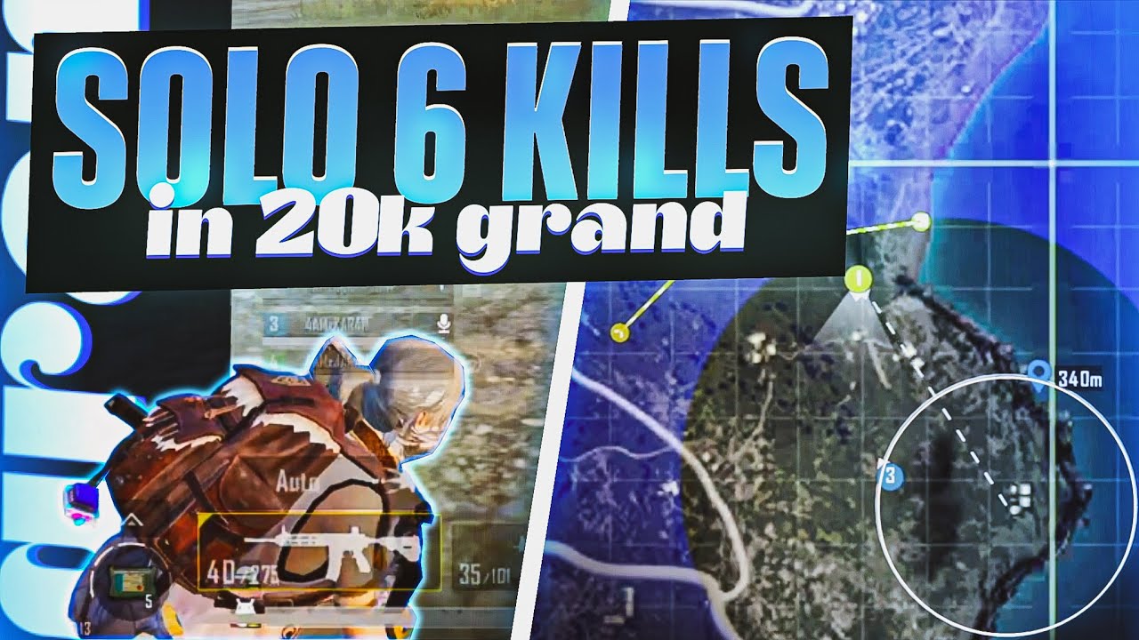 SOLO 6 KILLS in 20K GRAND 🤯🔥🇮🇳. BGIS R2 . iPHONE 14 PRO MAX📱. BGMI ️ ...
